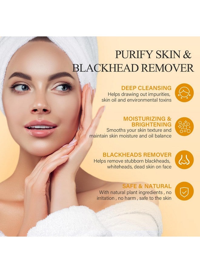 Hvyog Vitamin C Peel Off Face Mask Peel Off Mask With Turmeric Blackhead Remover & Deep Cleansing Face Peel Mask Vitamin C Exfoliating Face Mask For Blackheads Large Pores Dirts Oil