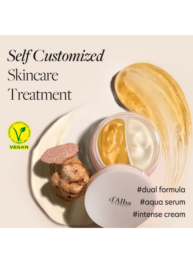 D'Alba Italian White Truffle Double Serum & Cream Customizable 2In1 Intensive Skin Care Cream For Elasticity And Brightness Mild And Vegan Dual Cream