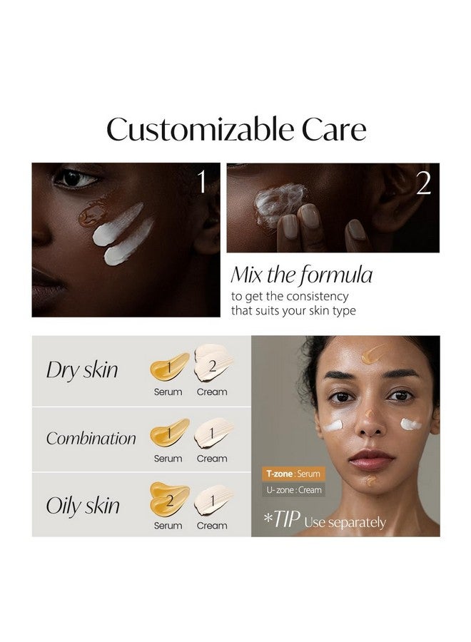 D'Alba Italian White Truffle Double Serum & Cream Customizable 2In1 Intensive Skin Care Cream For Elasticity And Brightness Mild And Vegan Dual Cream