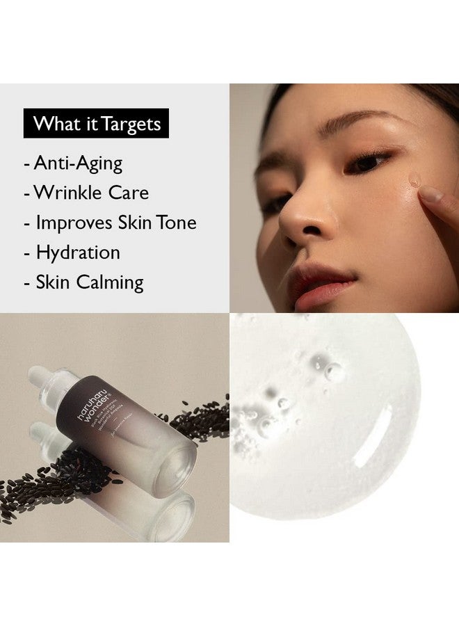Aruharu Wonder Black Rice Botanical 2Gf Ampoule 1 Fl.Oz / 30Ml ; Facial Serum Egf Serum Antiaging Serum Wrinkle Care ; Cruelty Free Ewggreen