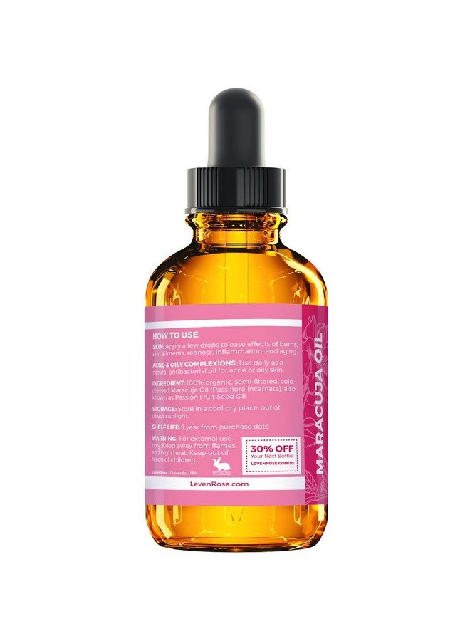 Even Rose Maracuja Oil Passion Fruit Seed Oil 100% Natural Moisturizer For Hair Skin And Nails 1 Oz