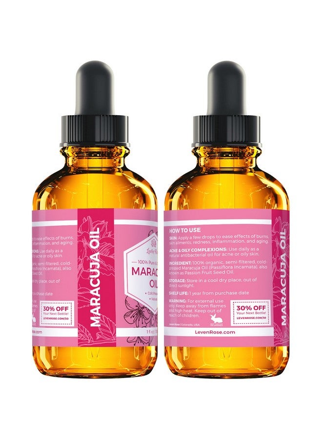 Even Rose Maracuja Oil Passion Fruit Seed Oil 100% Natural Moisturizer For Hair Skin And Nails 1 Oz