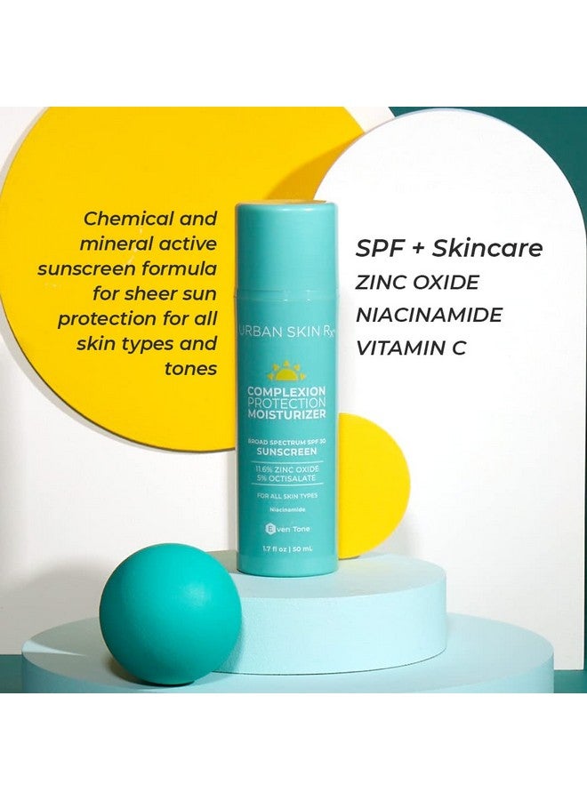Rban Skin Rx® Complexion Protection Moisturizer Spf 30 ; Sheer Lightweight Cream Tones Hydrates And Provides Broadspectrum Sun Protection Formulated With Squalane And Vitamin E ; 1.7 Oz
