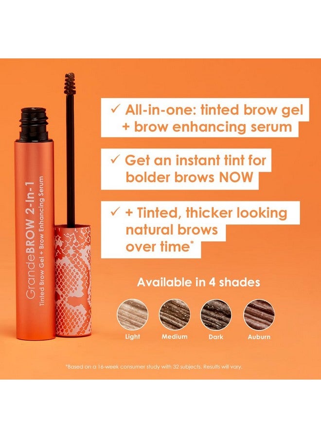 Grandebrow 2In1 Tinted Brow Gel + Brow Enhancing Serum, Medium