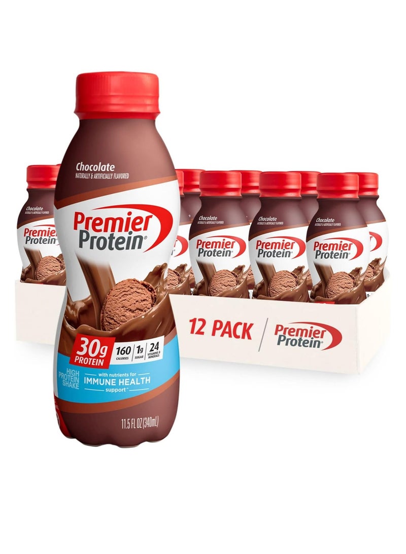 Protein Shake Chocolate 30g Protein 1g Sugar 24 Vitamins & Minerals 11.5 Fl Oz