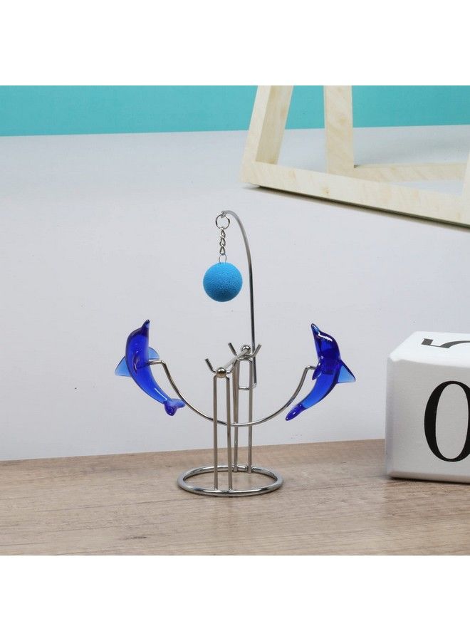Dolphins Kinetic Art Balancing Decompression Toy Decompressive Science Psychology Home Office Decor Desk Decor Toy (Wj121 Hl04 Dolphins Toy)