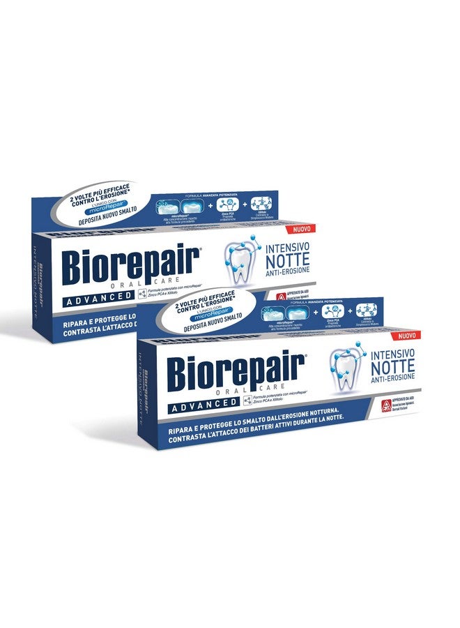 [ 2 Pack ] Biorepair Night Intensive Toothpaste 75 Ml Packaging May Vary