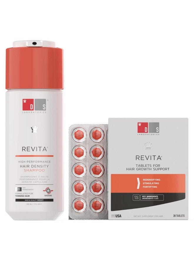 Revita Shampoo And Revita Tablets Hair Growth Supplement To Support Hair Growth Bundle By Ds Laboratories Hair Thinning Kit For Men And Women Experience Fuller Thicker Hair Packaging May Vary
