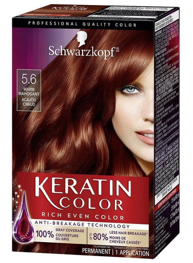 Chwarzkopf Keratin Color Permanent Hair Color Cream 5.6 Warm Mahogany