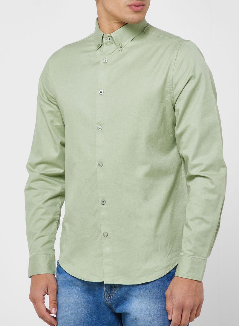 Solid Slim Fit Full Sleeve Casual Shirt