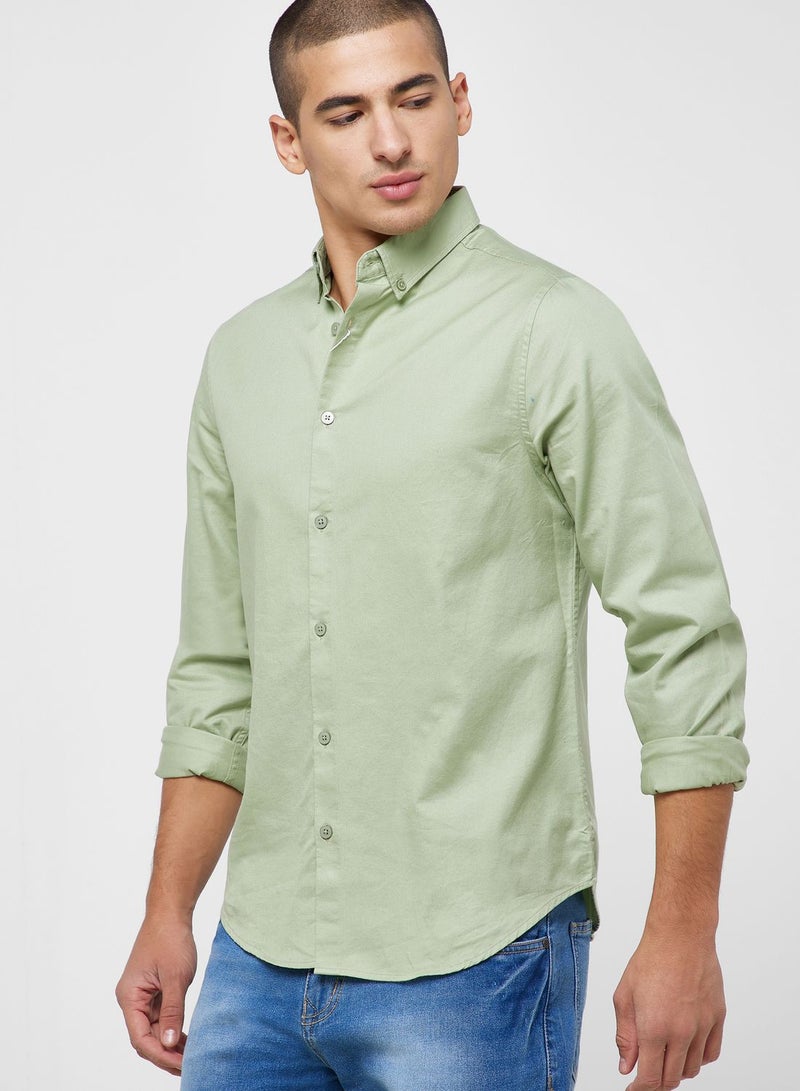 Solid Slim Fit Full Sleeve Casual Shirt