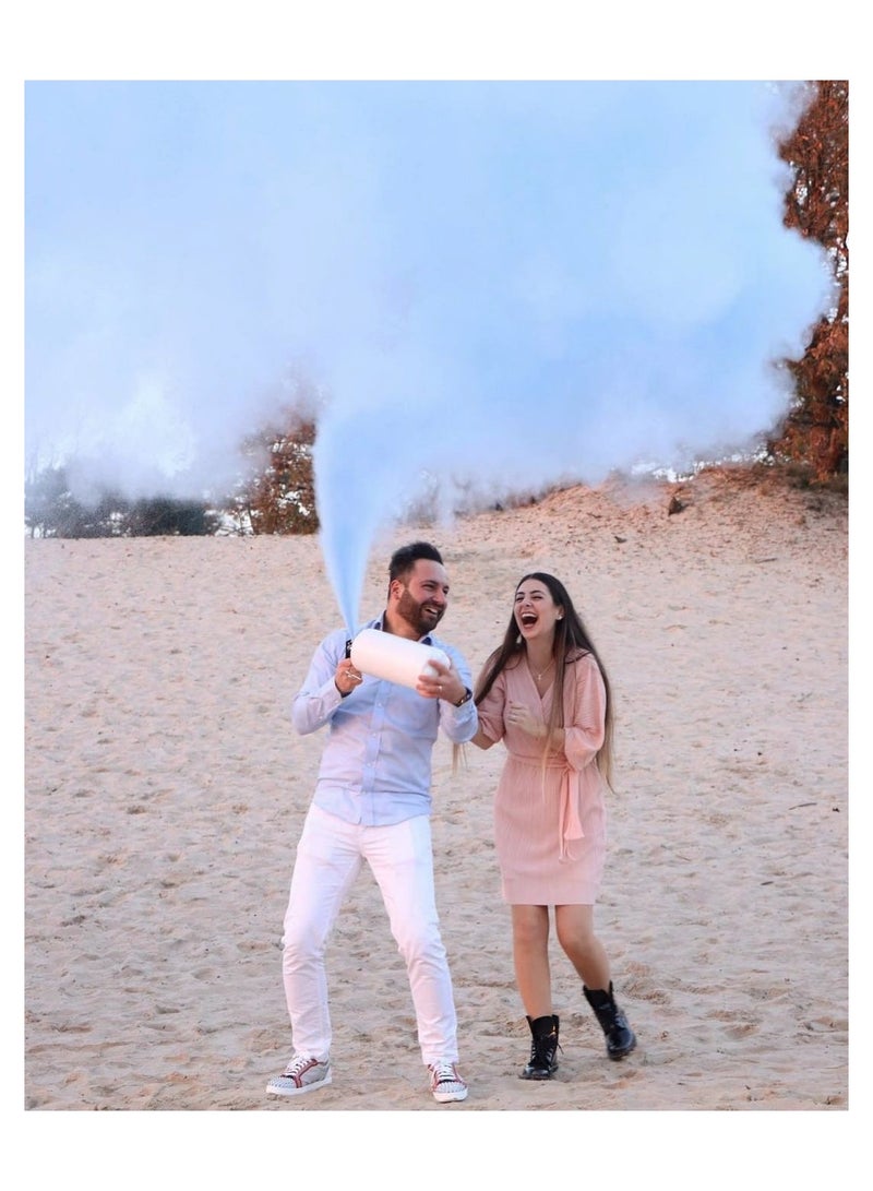 Gender Reveal Color Blaster | Gender Reveal Party | Party Events (1 kg, blue color in black Cylinder)