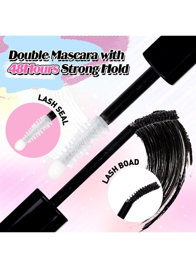 Lashes Glue Bond and Seal Cluster Lashes Glue Super Strong Hold Lashes Glue for Extension Lashes Waterproof Latex Free Eyelashes Glue for Sensitive Eyes 5ML Each