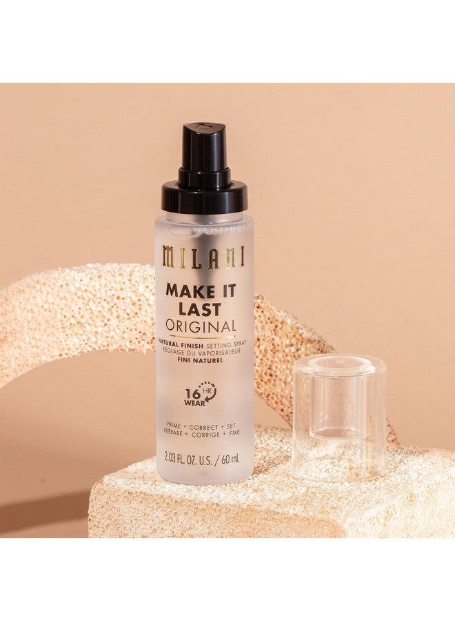 Ilani Make It Last Original Natural Finish Setting Spray 3In1 Setting Spray And Primer Prime + Correct + Set Makeup Finishing Spray And Primer Long Lasting Makeup Primer And Spray 2 Pack