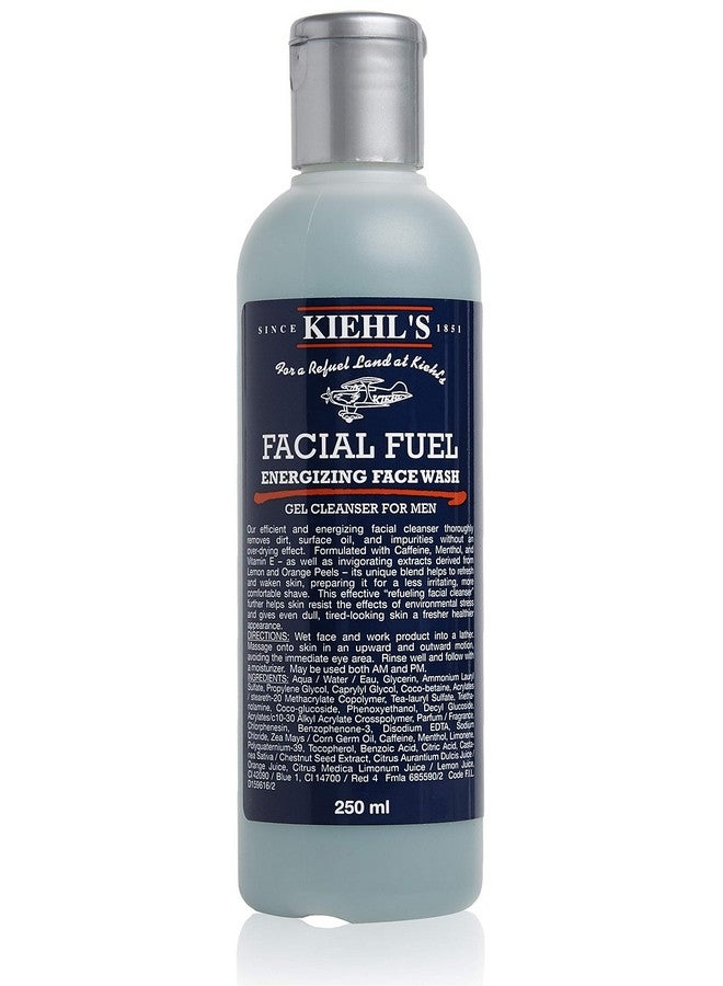 Iehl'S Facial Fuel Energizing Face Wash Gel Cleanser For Men 8.4 Ounce