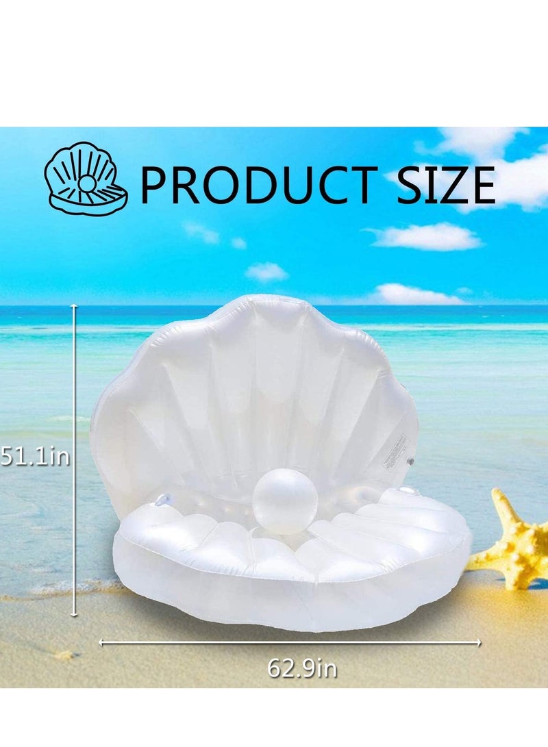 Inflatable Seashell Swimming Pool Inflatable Floating Ball Giant Swimming Pool Floating Bed Mattress Beach Swimming Pool Seashore Shell Shaped Water Sofa Floating Air Cushion Beach Swimming Pool