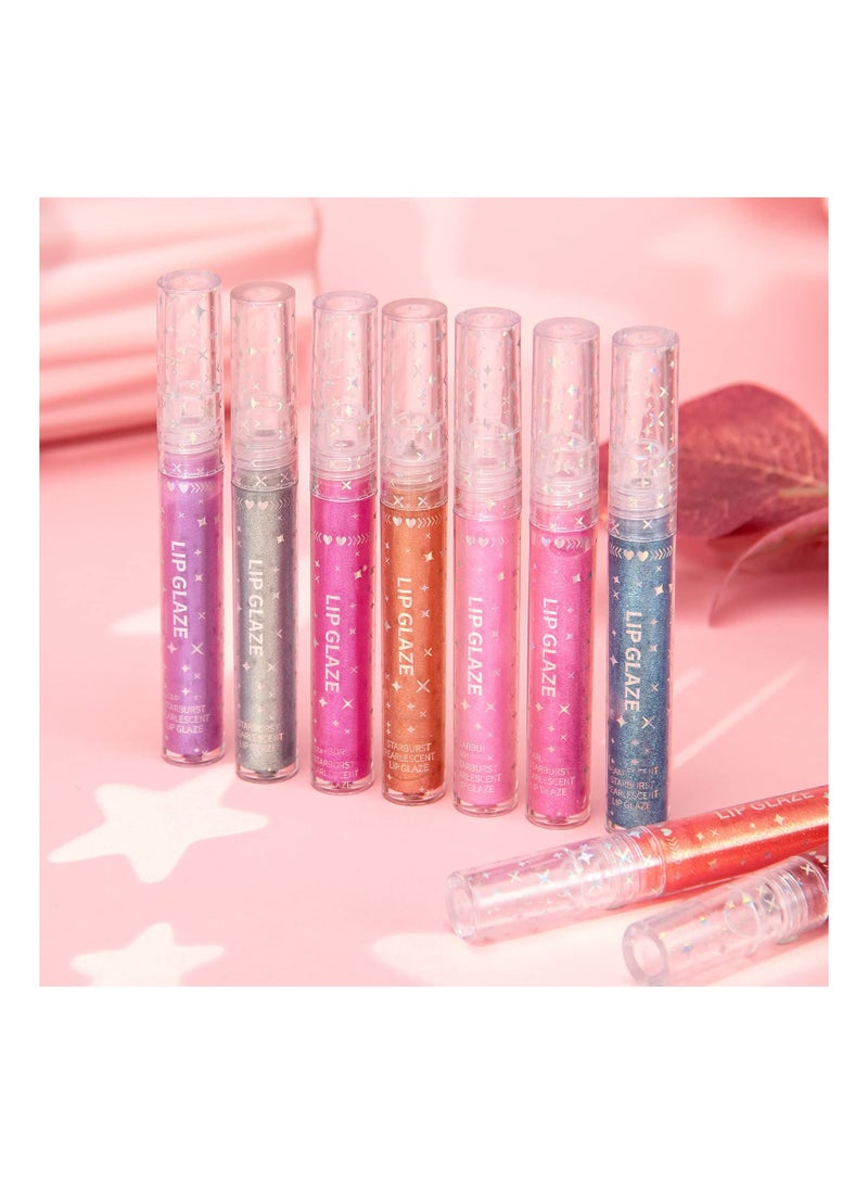 Glitter Liquid Lipsticks Set 9 Colors Glitter Diamond Shining Lip Gloss Set Long Lasting Waterproof Shimmer Metallic Lipstick for Women Lips Make Up Set, Non Toxic, Birthday Gift, Party Gift.