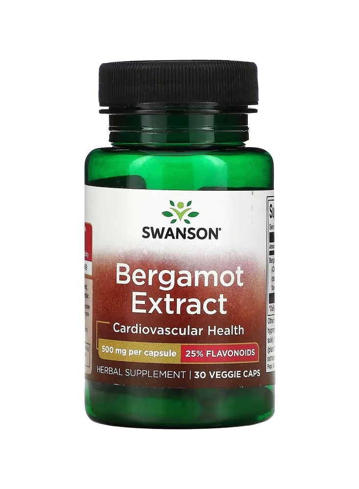 Bergamot Extract, 500 mg, 30 Veggie Caps