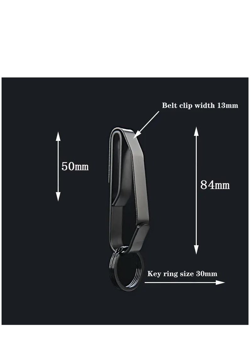 Duty Belt Key Holder Stainless Steel Tactical Loop for Police Fire Agencies Fits 1.5-2.25 Inch Belts Includes 3 Holders and 6 Detachable Rings