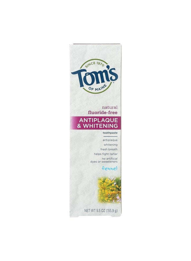 Om'S Of Maine Natural Fluoridefree Antiplaque & Whitening Toothpaste Fennel 5.50 Oz (Pack Of 6)