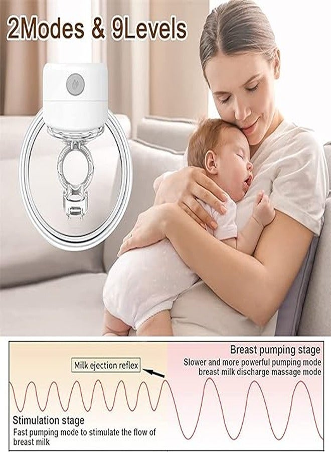 Double Electric Breast Pump, Wearable Breast Pump, Hands Free Breast Pump, Low Noise, Smart Display, 2 Modes 9 Levels