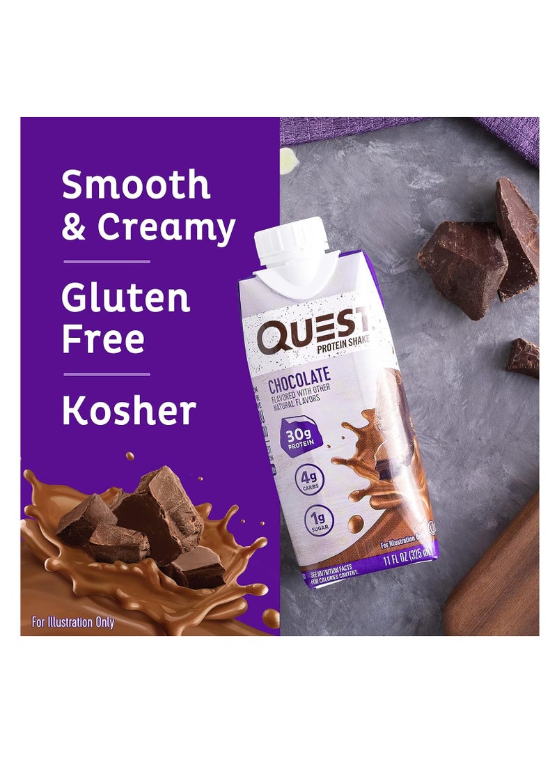 Quest Protein RTD 11.oz 12pcs 3/4pack  Chocolate