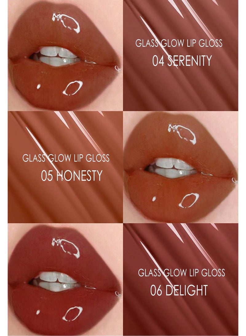 Jelly Lip Gloss,   3 Colors Mirror Shiny Finish, Lip Care Transparent Toot Lip Oil, Watery Liquid Glow Tinted, Hydrating Lip Gloss Tint for Natural Glossy, Non-Sticky Lasting Lip Stain Set