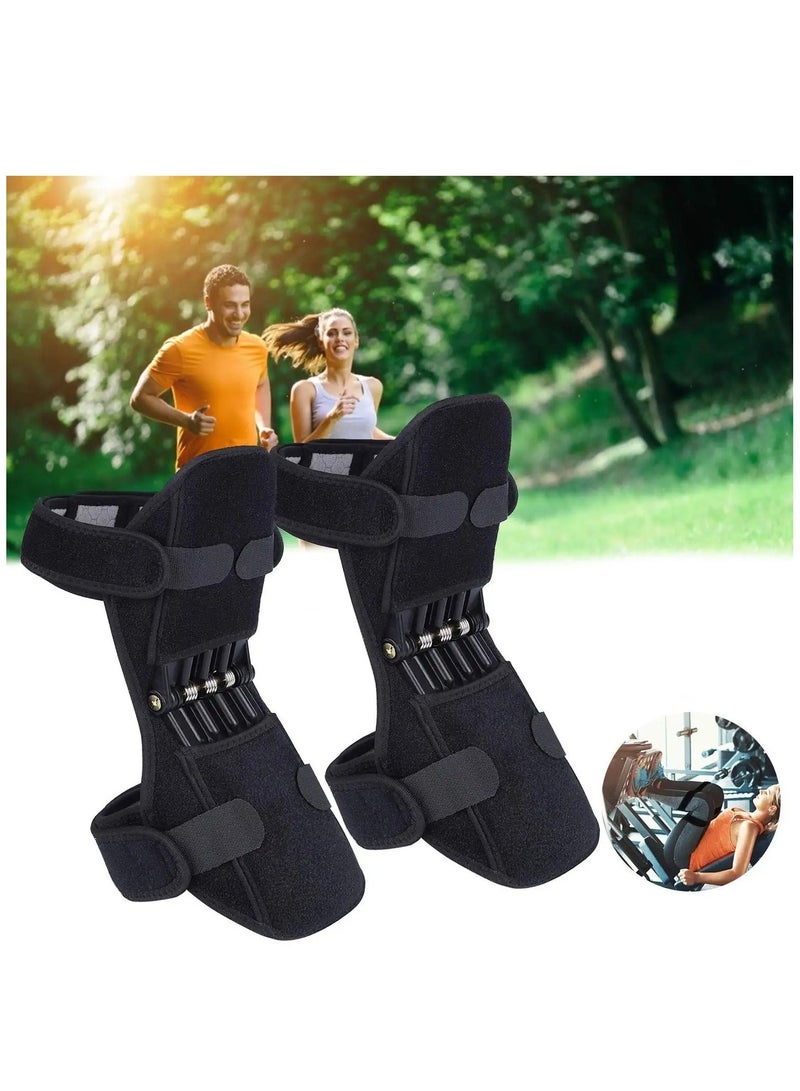 Knee Protection Booster, Joint Support Pads, Power Lift Stabilizer Pads - Powerful Rebound Spring Force Booster Relief Brace for Men Climbing, Squat, Sport