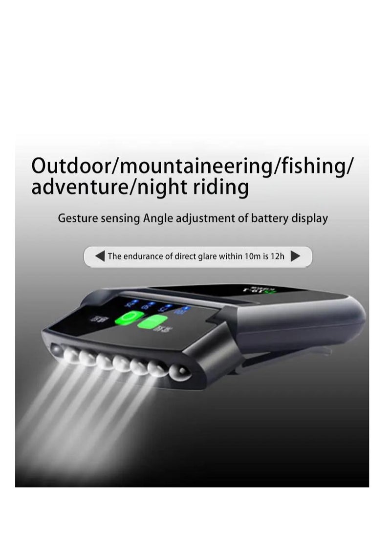 LED Clip on Cap Lights USB Rechargeable Flashlight Waterproof Ultra Bright Hands-Free Hat Light Headlamp for Fishing Camping Hand Work (2 Pieces )