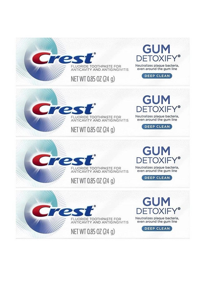 Rest Gum Detoxify Toothpaste Deep Clean Travel Size 0.85 Oz (24G) Pack Of 4