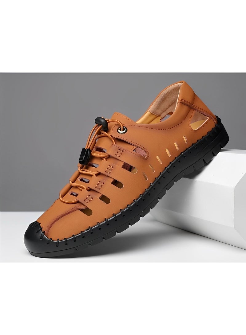Men’s Hiking Sandals Waterproof Closed Toe Sport Athletic Sandals Comfortable Walking Sandals Lightweight Trail Casual Sandals for Hiking & Walking & Outdoor