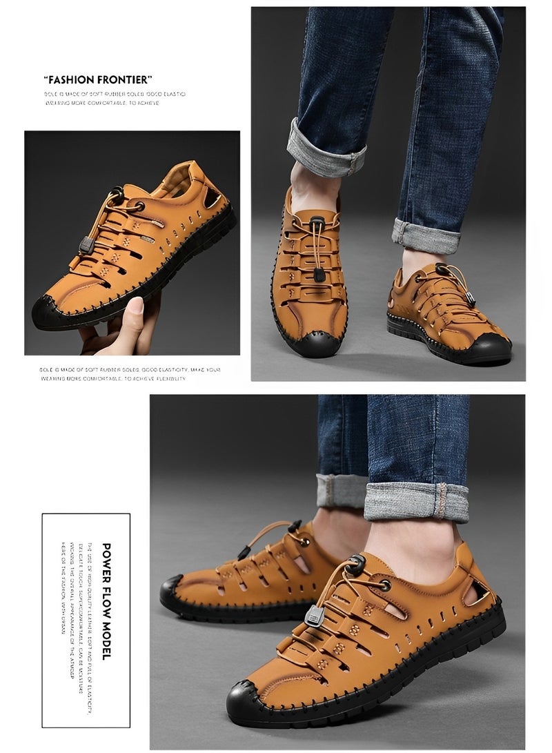 Men’s Hiking Sandals Waterproof Closed Toe Sport Athletic Sandals Comfortable Walking Sandals Lightweight Trail Casual Sandals for Hiking & Walking & Outdoor