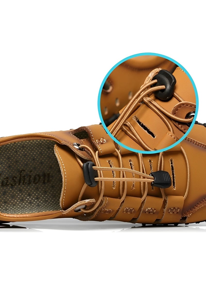 Men’s Hiking Sandals Waterproof Closed Toe Sport Athletic Sandals Comfortable Walking Sandals Lightweight Trail Casual Sandals for Hiking & Walking & Outdoor