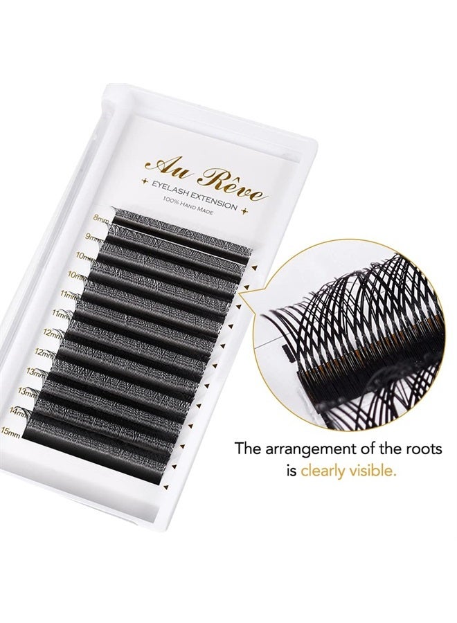 Y Lashes Extensions YY Lash Extensions D Curl 0.07mm 8-15mm Mix Tray Y Shape 4D Volume Premade Fan Lashes Matte Black Easy Fans Lashes Professional Use YY Lash (YY-0.07-D, 8-15mm Mix)