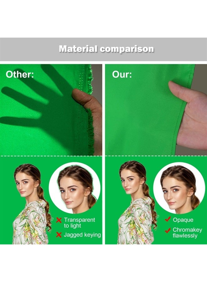 12 X 10 FT Large Green Screen Backdrop for Photography, GreenScreen Background for Zoom Meeting, Polyester Cloth Fabric Curtain, Chromakey Video Photoshoot Studio Gaming YouTube Conference Streaming