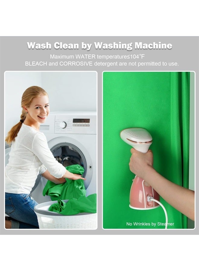 12 X 10 FT Large Green Screen Backdrop for Photography, GreenScreen Background for Zoom Meeting, Polyester Cloth Fabric Curtain, Chromakey Video Photoshoot Studio Gaming YouTube Conference Streaming