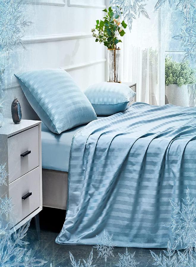 Elegear Revolutionary Cooling Blanket Twin, Absorbs Heat to Keep Body Cool for Night Sweats, Double Sided Arc-Chill Cooling Fiber Q-Max>0.5, Lightweight Summer Cold Blankets for Sleeping, 59“ x 79”
