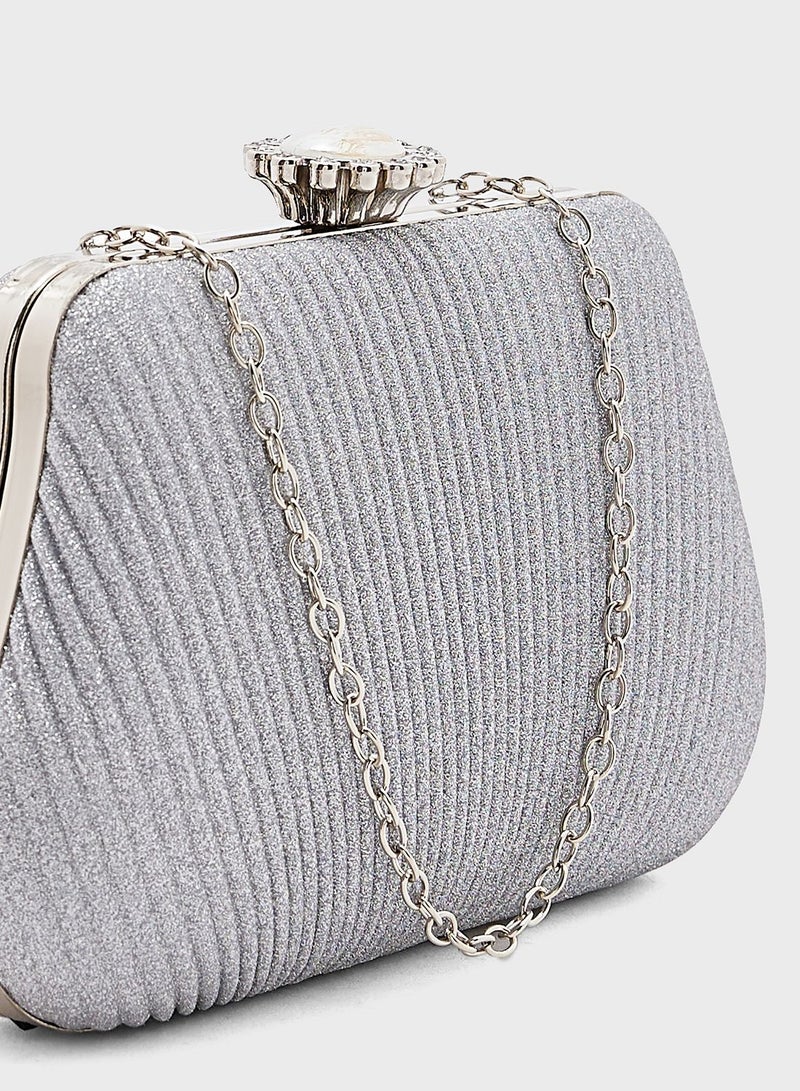 Glitter Clutch With A Sling