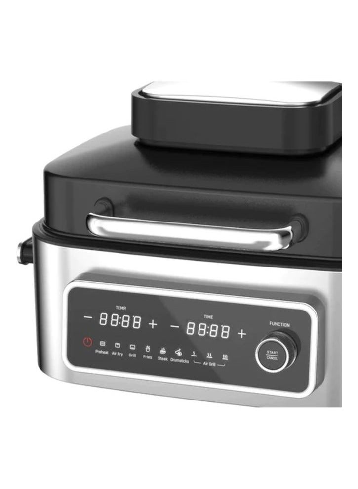 2-In-1 Air Fryer And Grill 6 Pre Set Cooking Programs  Air Fryer Air Fryer Basket Coated Grill Plate Cooking Pot