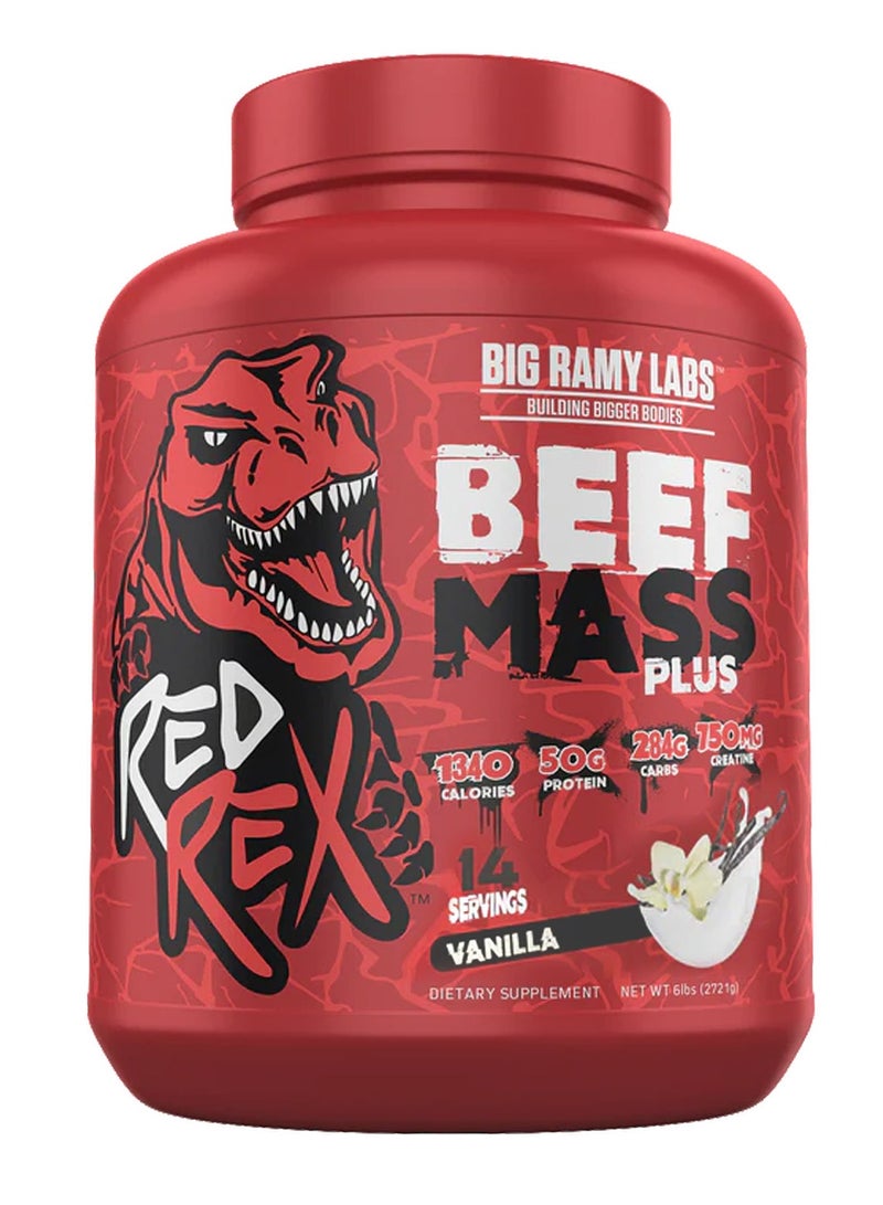 Big Ramy Labs Red Rex Beef Mass Plus, Vanilla, 6 LB