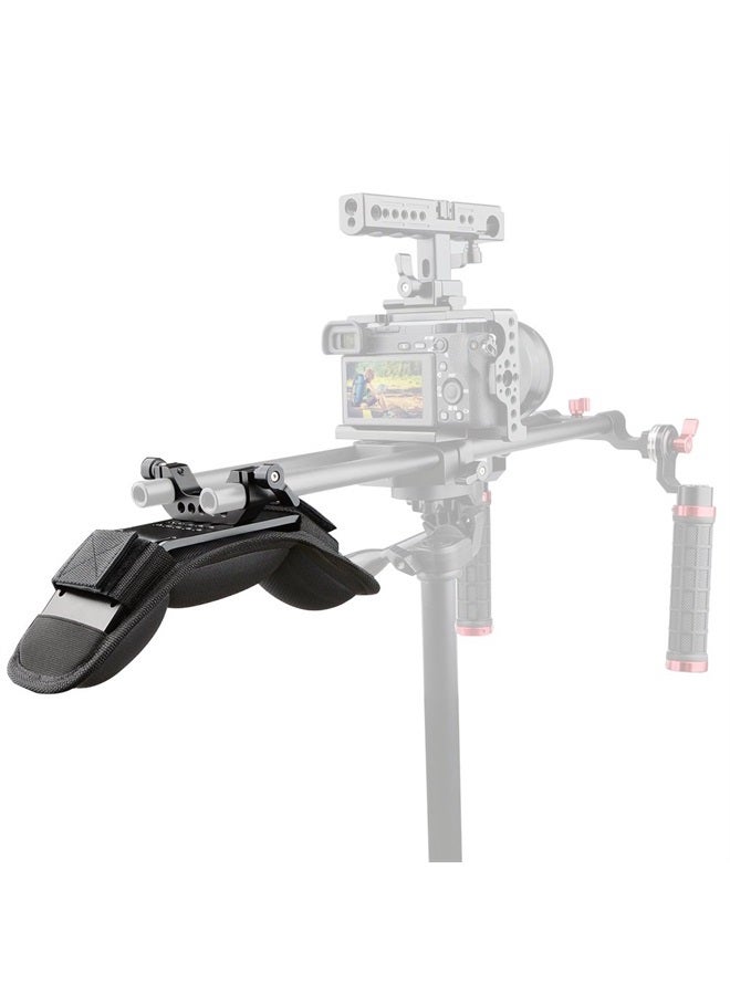 Camera Shoulder Mount Pad with 15mm Dual Rod Clamp for 15mm Camera Shoulder Railblock Support System - 1752