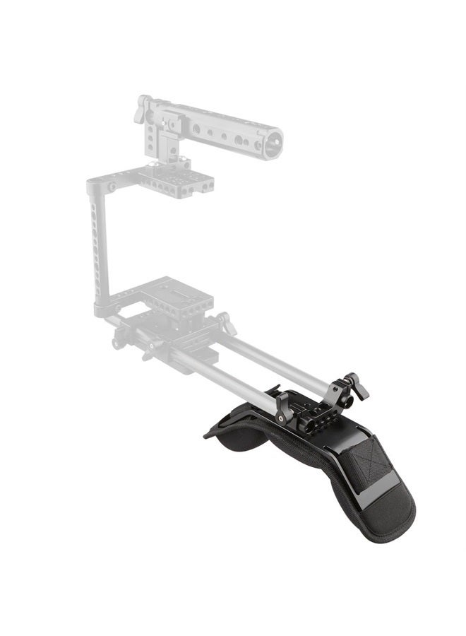 Camera Shoulder Mount Pad with 15mm Dual Rod Clamp for 15mm Camera Shoulder Railblock Support System - 1752