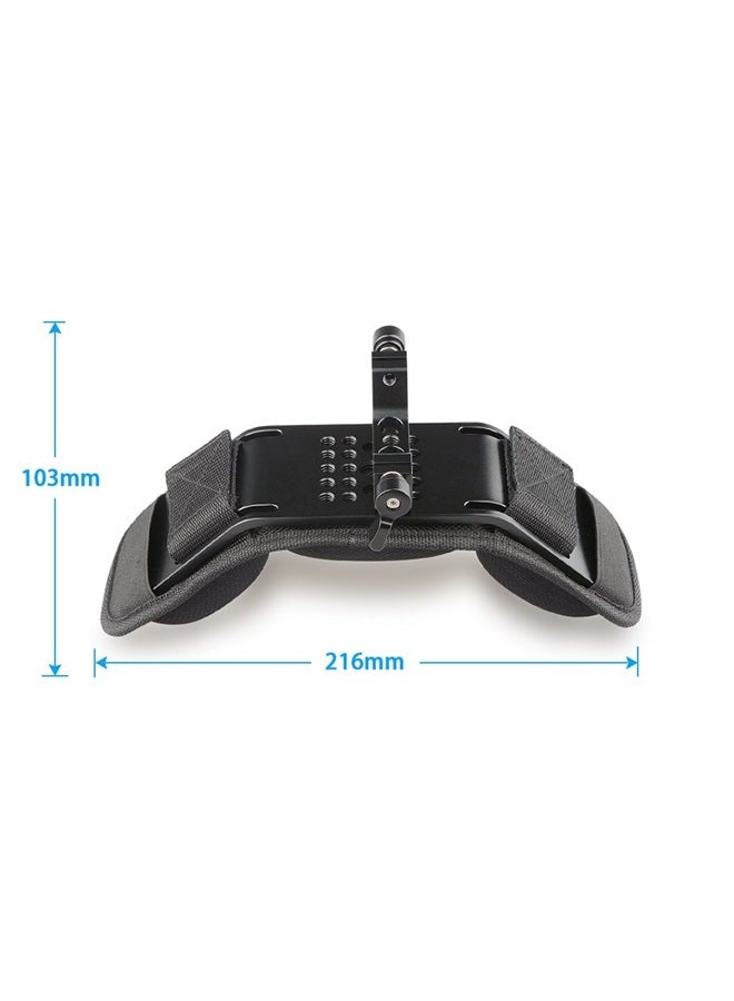 Camera Shoulder Mount Pad with 15mm Dual Rod Clamp for 15mm Camera Shoulder Railblock Support System - 1752