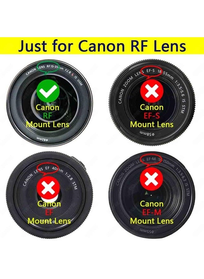 Body Cap & Rear Lens Cap Cover for Canon EOS R6 EOS R5 EOS R EOS RP EOS R3 EOS R7 EOS R10 EOS R6 Mark ii More Canon RF Mount and Lens Accessories with Hot Shoe Cover