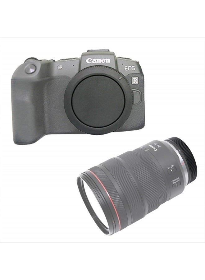 Body Cap & Rear Lens Cap Cover for Canon EOS R6 EOS R5 EOS R EOS RP EOS R3 EOS R7 EOS R10 EOS R6 Mark ii More Canon RF Mount and Lens Accessories with Hot Shoe Cover