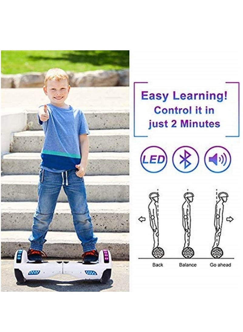 COOLBABY Self-Balancing Electric Scooters Skin Hover Board Sticker Self Balance Protective Pvc Decal Cover Hoverboard For Kid With Bluetooth Speakers And Led Lights Wheels (6.5Inch)-Color 7