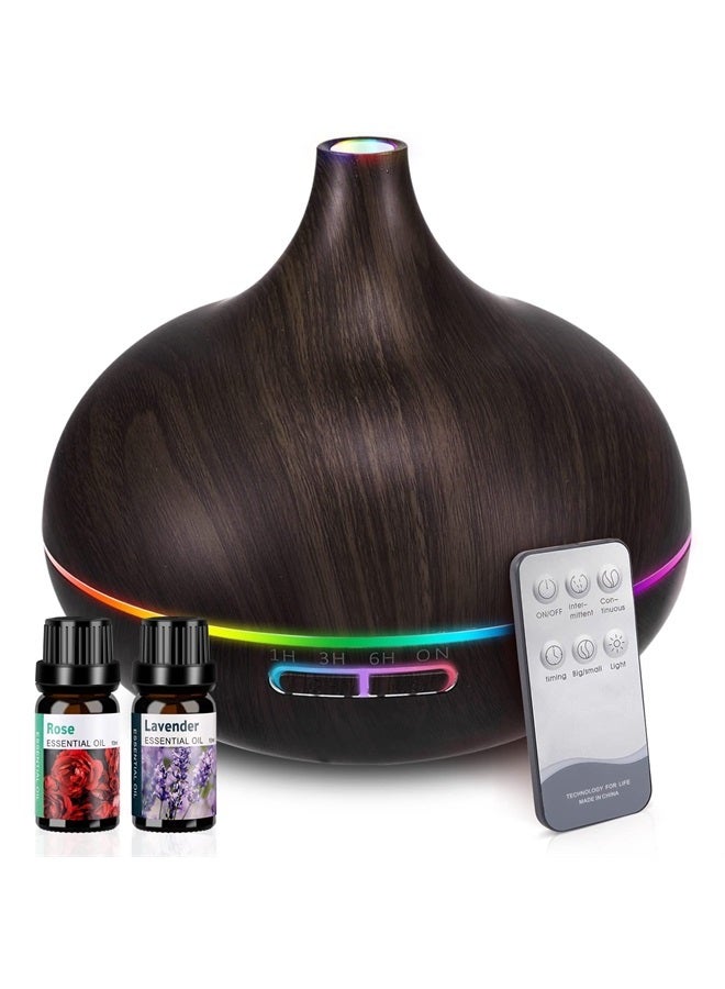 Essential Oil Diffuser Humidifier Ultrasonic Aromatherapy Diffuser with 4 Timer Settings & 7 Different Lights for Office Home Study Yoga Spa Baby