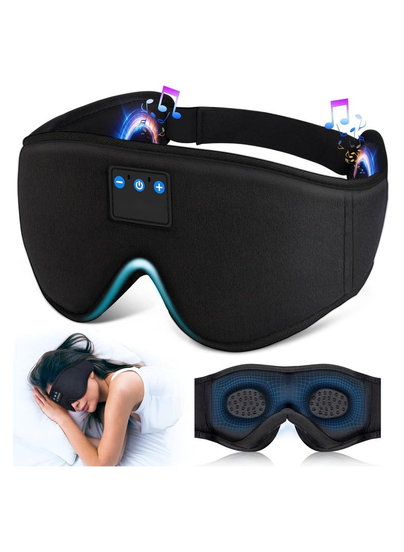 COOLBABY Sleep Headphones  3D Sleep Mask Bluetooth 5.0 Wireless Music Eye Mask Sleep Headphones with Ultra-Thin Stereo Speakers