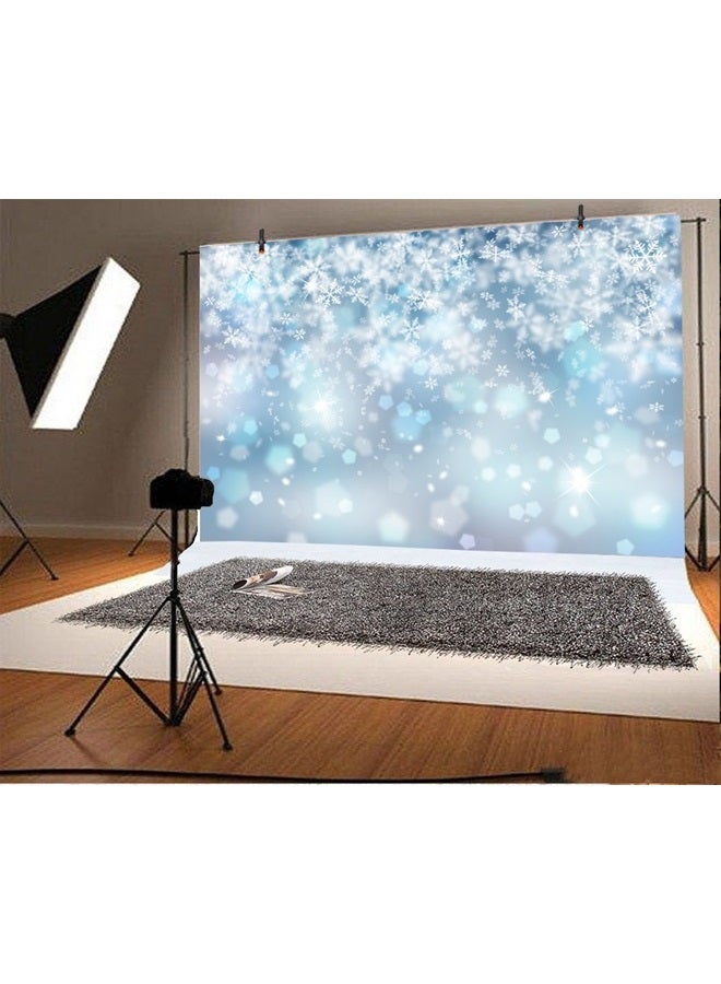 10x8ft Falling Snowflake Portrait Backdrops for Photography Winter Ice Snow Flakes Photo Shoot Newborn Kids Baby Adults Wedding Photo Background Vinyl Photo Booth Props