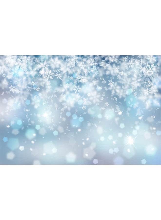 10x8ft Falling Snowflake Portrait Backdrops for Photography Winter Ice Snow Flakes Photo Shoot Newborn Kids Baby Adults Wedding Photo Background Vinyl Photo Booth Props